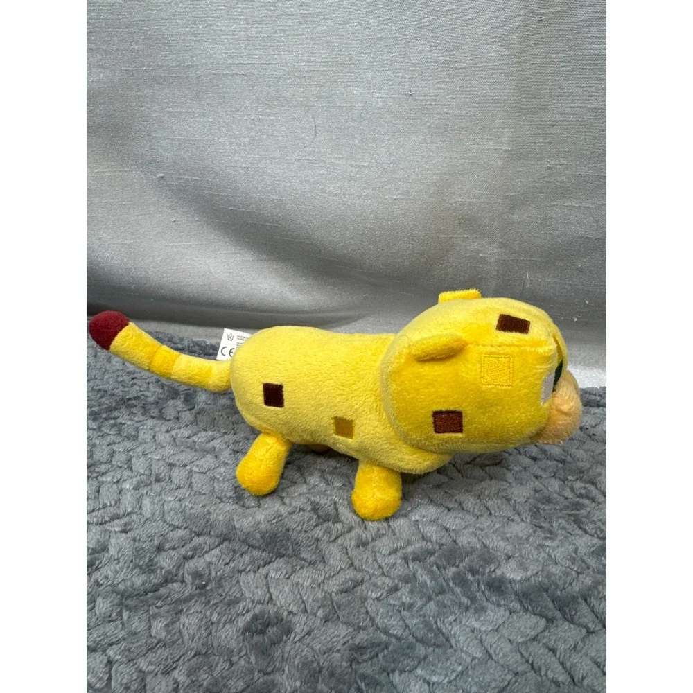 Minecraft Ocelot Plush Jazwares 2014 Yellow Pixelated Stuffed Animal Toy 10 inch